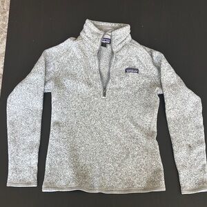 Patagonia Light Gray Fleece Quarter-Zip